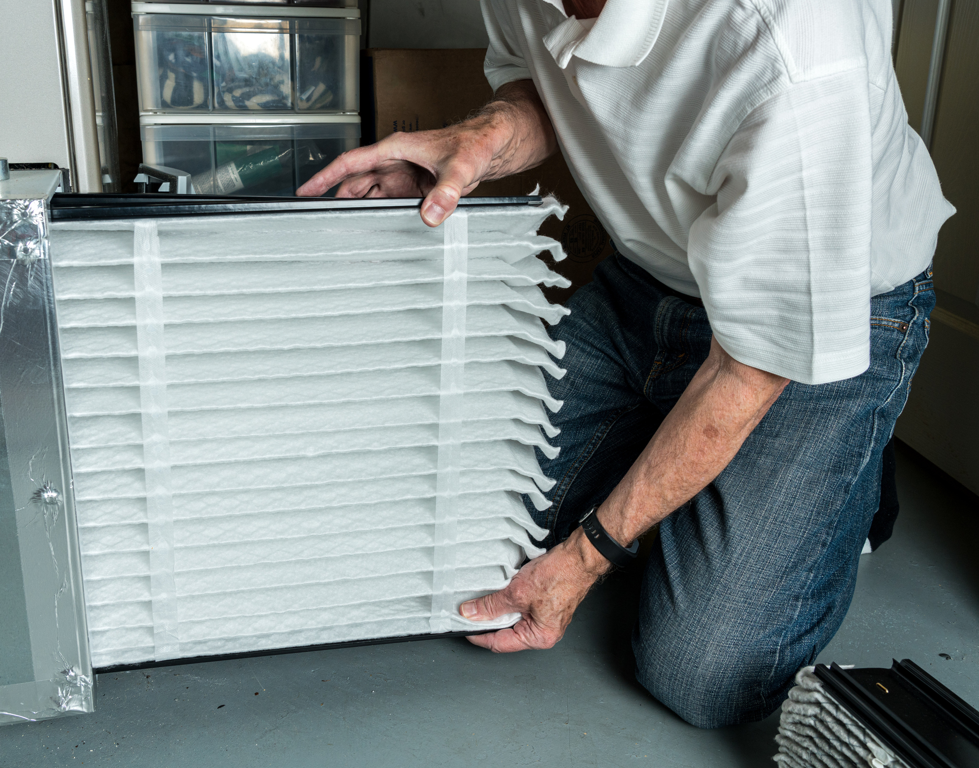 Clean new HVAC filter